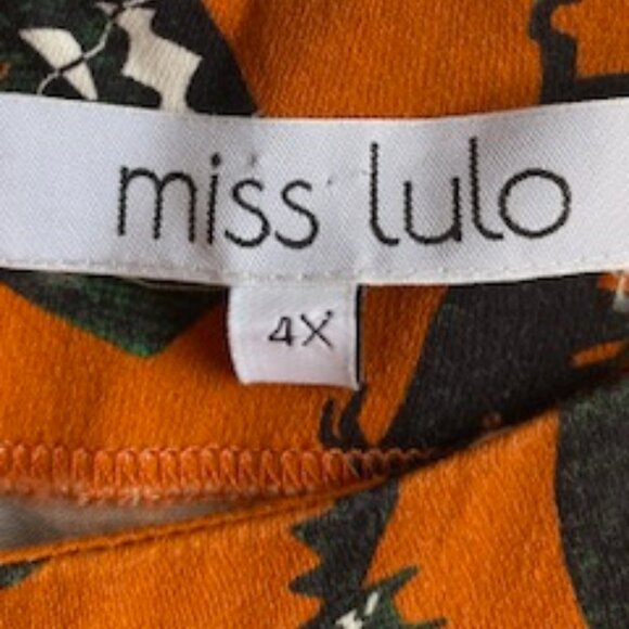 Unique Vintage Miss Lulo Halloween Ghoul Dress - Plus Size 4x - Picture 3 of 4